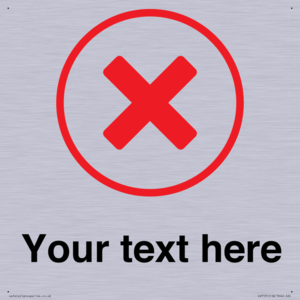 Custom plain background, red cross in a circle sign